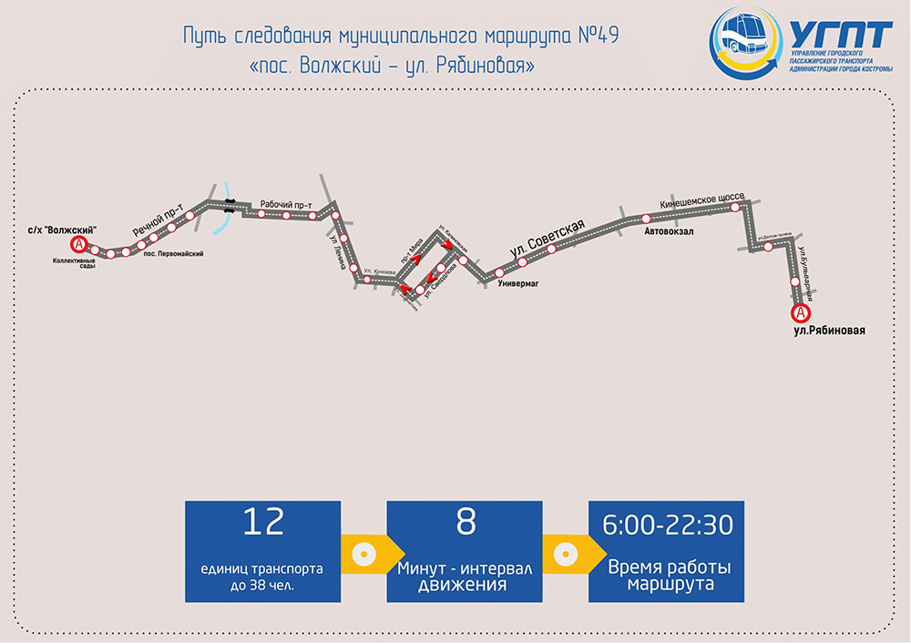 Схема маршрута автобуса 23